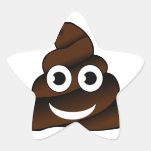 lustige kack-Emoji Stern-Aufkleber