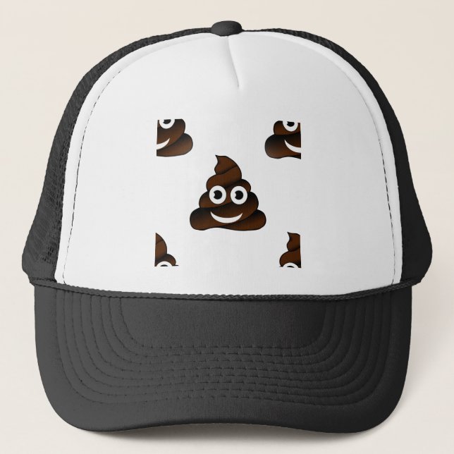lustige kack-Emoji Truckerkappe (Vorderseite)