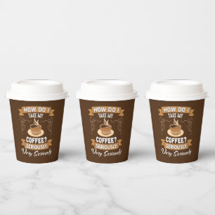 lustige Kaffee-Bar-Party Pappbecher