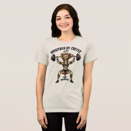 Lustige Kaffee-Fitness-Workout-Illustration Tri-Blend Shirt