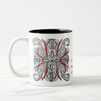 Lustige Kaffee-Hobby-Zitat individuell monogrammie Zweifarbige Tasse