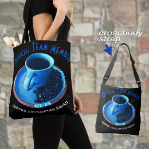 Lustige Kaffee-Konsum-Squad-Typografie Benutzerdef Tasche