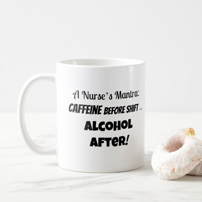 Lustige Kaffee-Tasse für Krankenschwestern Kaffeetasse (Mit Donut)
