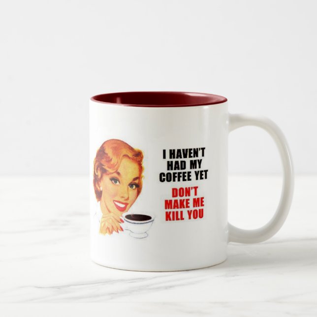 Lustige Kaffee-Tasse Zweifarbige Tasse (Rechts)