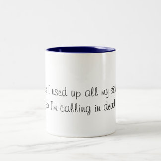 Lustige Kaffee-Tasse Zweifarbige Tasse