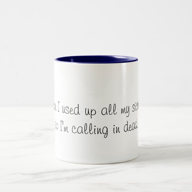 Lustige Kaffee-Tasse Zweifarbige Tasse (Mittel)
