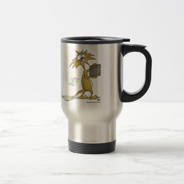 Lustige Kaffee-Tassen: Lassen Sie den Druck Reisebecher (Rechts)