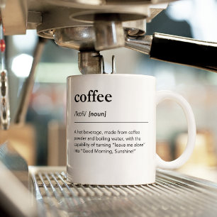 Lustige Kaffeedefinition Barista Humor Modern Kaffeetasse