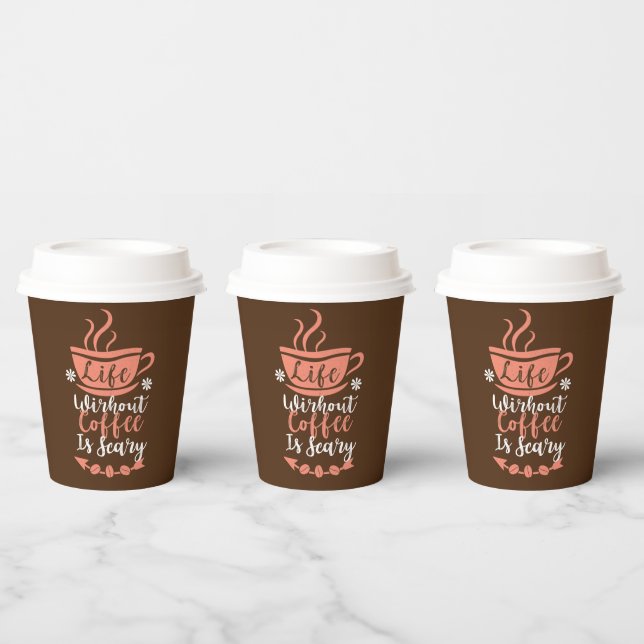 lustige Kaffeemarke Pappbecher (Multi)