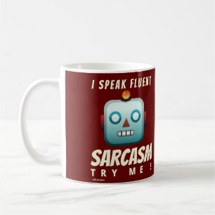 lustige Kaffeemaschine Tasse "I SPEAK FLUENT SARCA