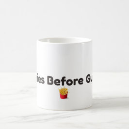 Lustige Kaffeetasse 'Fritten vor Jungs'