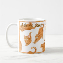 Lustige Kaffeetasse mit roter Katze