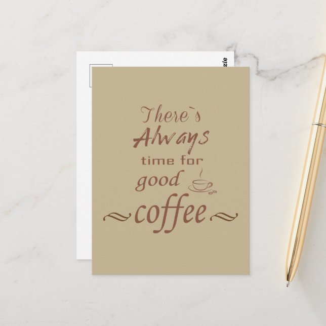 Lustige Kaffeetrinker-Zitate Postkarte (Vorderseite/Rückseite Beispiel)