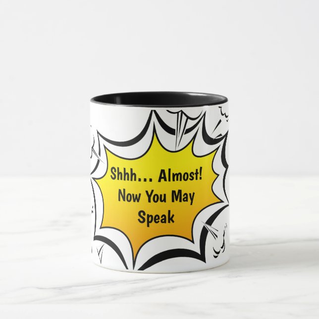 Lustige Kaffeewitz-Comic-Tasse Tasse (Zentrum)