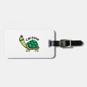 LUSTIGE KAKTUS-SCHILDKRÖTE KINDER T-SHIRT GEPÄCKANHÄNGER