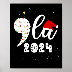Lustige Kamala Harris 2024 Komma La Weihnachten Poster