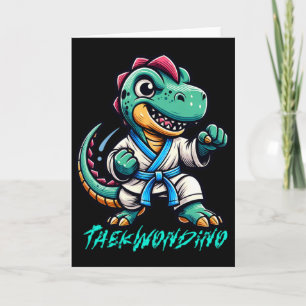 Lustige Kampfsportarten Karate Taekwondo Dino Tier Karte