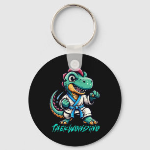 Lustige Kampfsportarten Karate Taekwondo Dino Tier Schlüsselanhänger