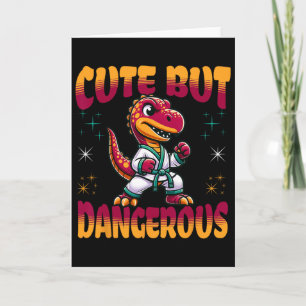 Lustige Kampfsportarten Karate Taekwondo Dinosauri Karte