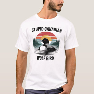 Lustige kanadische Seetaucher-Kunst im Vintage-Son T-Shirt