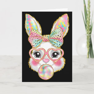 Lustige Kaninchen Brille Bandana Eier Hase glückli Karte