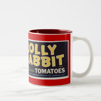 Lustige Kaninchen-Tomaten Zweifarbige Tasse
