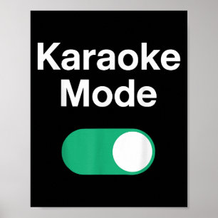 Lustige Karaoke-Kunst für Männer Frauen Musik Säng Poster