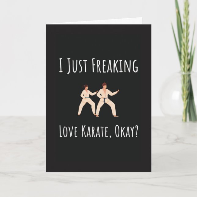 Lustige Karate-Karten für Sie Ihn Kampfsport Kämpf Karte (Vorderseite)