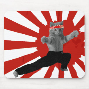 Lustige Karate-Kätzchengeschenke Mousepad