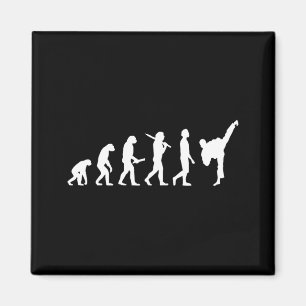 Lustige Karate Taekwondo Evolution - Karateka Magnet