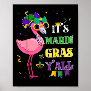 Lustige Karneval Party Geschenkidee Flamingo Mardi Poster