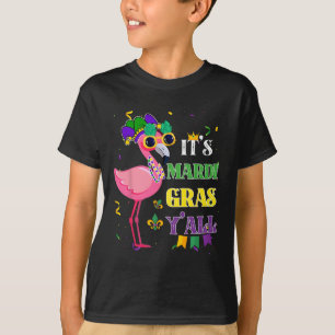 Lustige Karneval Party Geschenkidee Flamingo Mardi T-Shirt