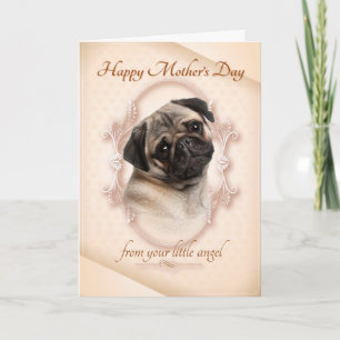 Lustige Karte der Mops-Mutter Tages