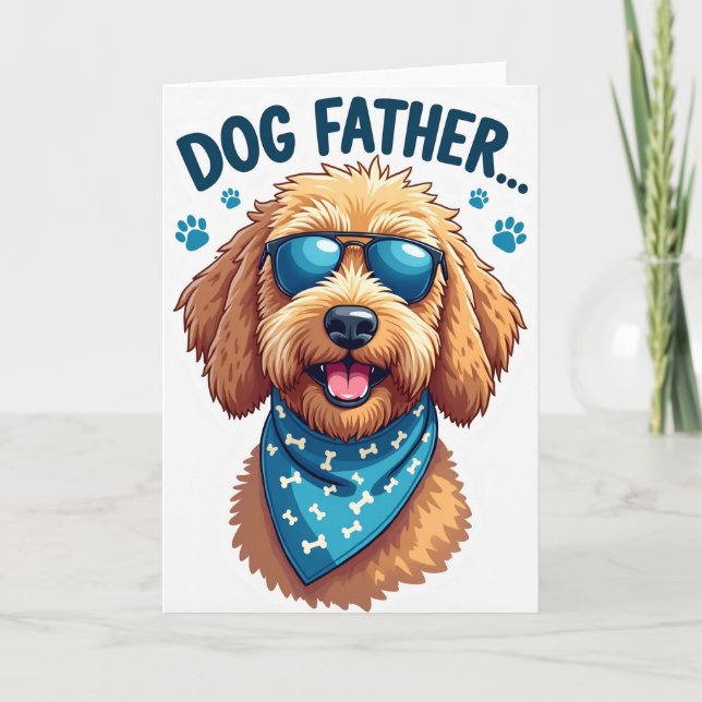 Lustige Karte für Hundepapi (Vorderseite)