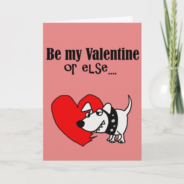 Lustige Karte HundeCartoonvalentines Tages (Vorderseite)