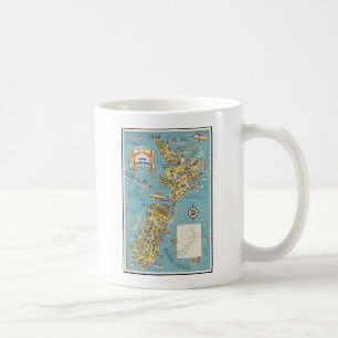 Lustige Karte von Neuseeland Kaffeetasse
