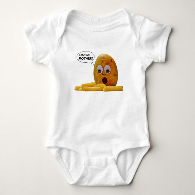 Lustige Kartoffel Baby Strampler (Vorderseite)