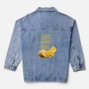 Lustige Kartoffel-Essensliebhaber-Denimjacke Jeansjacke