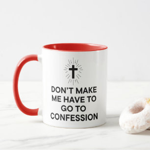 Lustige katholische Beichte Tasse