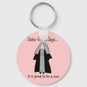 Lustige katholische Nonnen-Geschenke, "Schwester Schlüsselanhänger