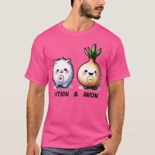 Lustige Kation- und Anion-Katze- und Zwiebel-Chemi T-Shirt