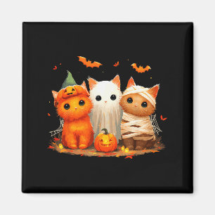 Lustige Kätzchen Hexe Y Halloween Kürbis Katze Hal Magnet