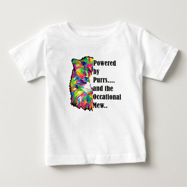 lustige Katze Baby T-shirt (Vorderseite)