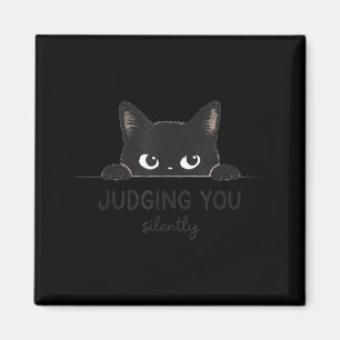 Lustige Katze beurteilt dich schweigend Retro Vint Magnet