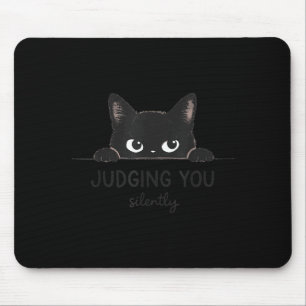 Lustige Katze beurteilt dich schweigend Retro Vint Mousepad