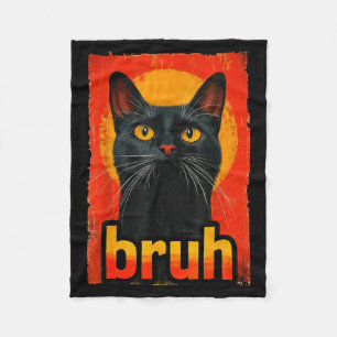 Lustige Katze Bruh Für Teens Jungs Mädchen Männer Fleecedecke