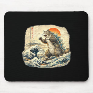 Lustige Katze Catzilla Katze Japanische Kunst für Mousepad
