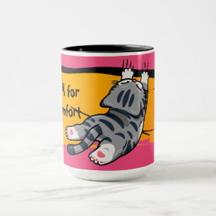 Lustige Katze, Dicke Katze, Lustige Schrift, Moder Tasse