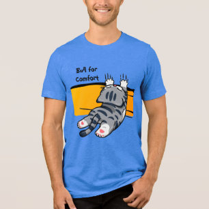 Lustige Katze, Dicke Katze, Lustige Schrift, Moder Tri-Blend Shirt
