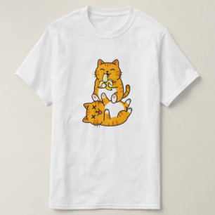 Lustige Katze, die Banane isst Neko süße Cartoon O T-Shirt